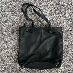 Banana Republic Black Leather Tote